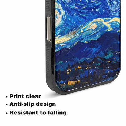 iPhone 15 Pro Max Case — Starry Night Van Gogh Paint Art, Original Design Phone Case