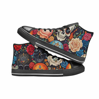 WOMEN'S Skull High Top Canvas Vivid Shoes