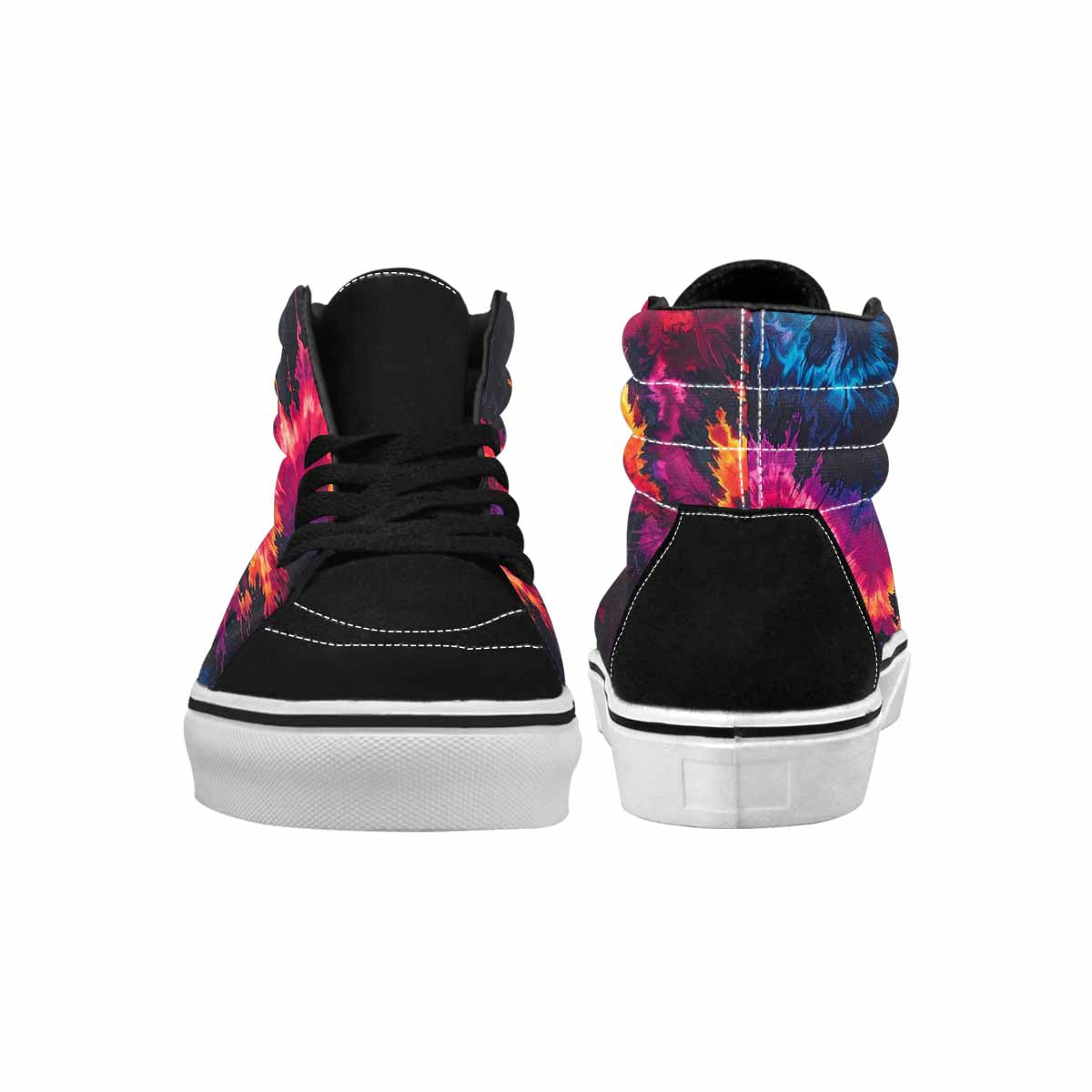 WOMEN'S Tie Dye Dark High Top Canvas Grunge Sneakers