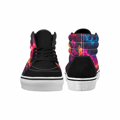 WOMEN'S Tie Dye Dark High Top Canvas Grunge Sneakers