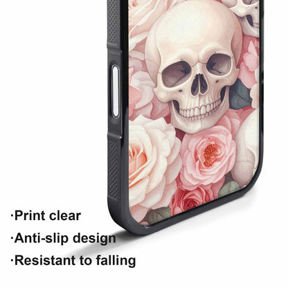 iPhone 17 Air Case — Skulls Roses Soft Airbrush Gothic Skulls, Custom Art Phone Cover