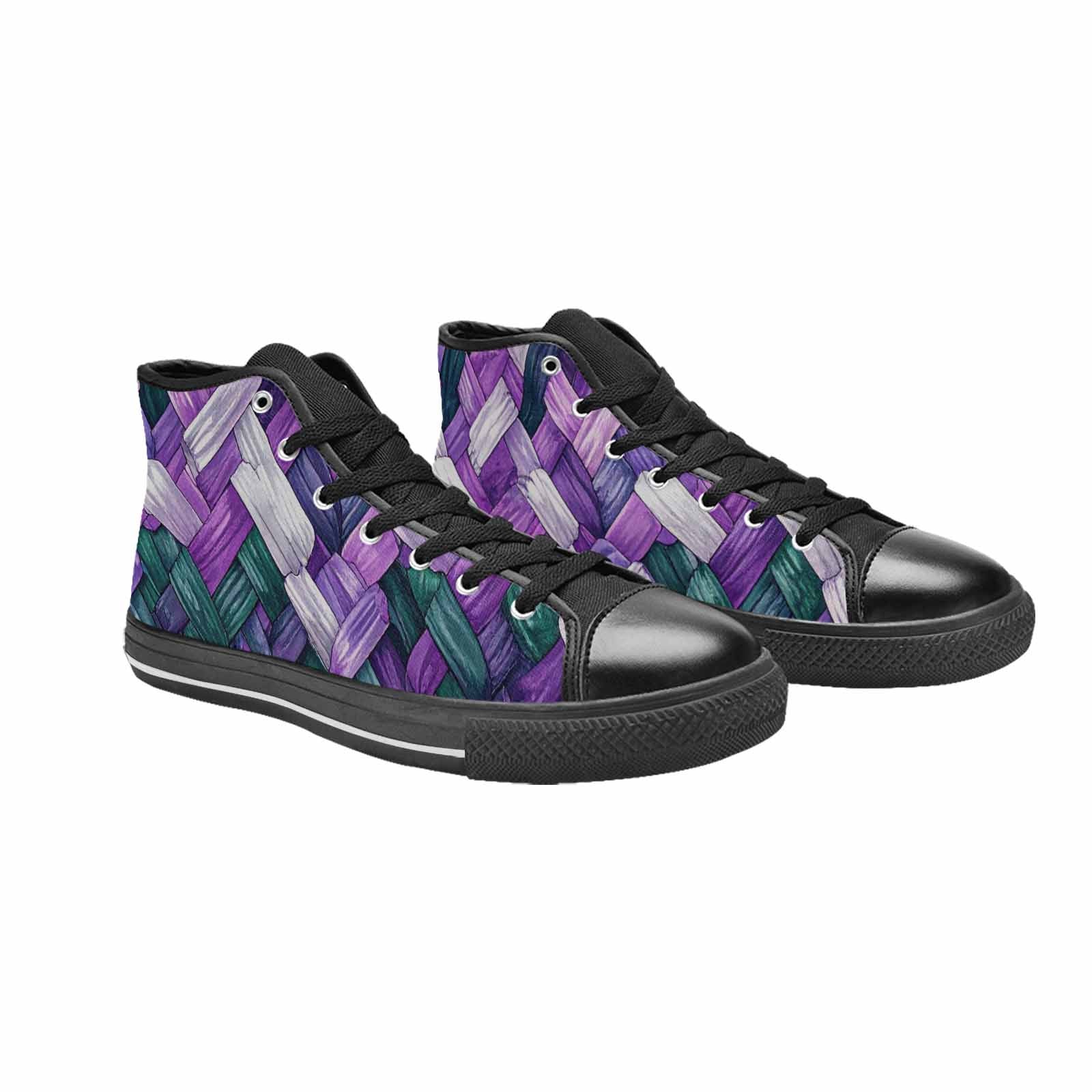 MEN'S Genderqueer Flag Color High Top Canvas Surreal Shoes