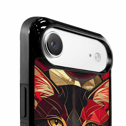 iPhone 17 Air Case — Retro Cherry Cat Face Retro Vintage, Custom Printed Phone Case
