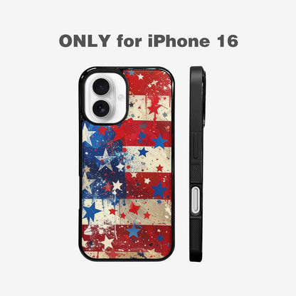 iPhone 16 Case — Patriotic Stars And Stripes American Stars, Personalized Phone Case