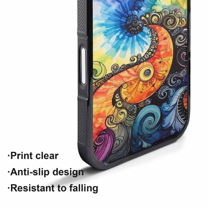 iPhone 17 Pro Max Case — Tie Dye Swirls (black Tie Dye, Custom Print Case Cover