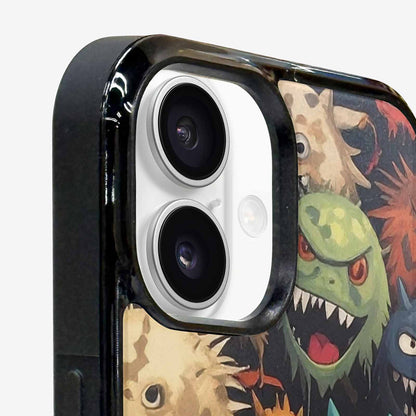 iPhone 16 Case — Monsters Camomonsters Pattern Qch, Custom Art Phone Cover
