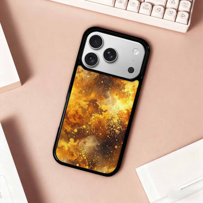 iPhone 17 Pro Case — Galaxy Art Golden Cosmic Glow Galaxy, Original Design Phone Case