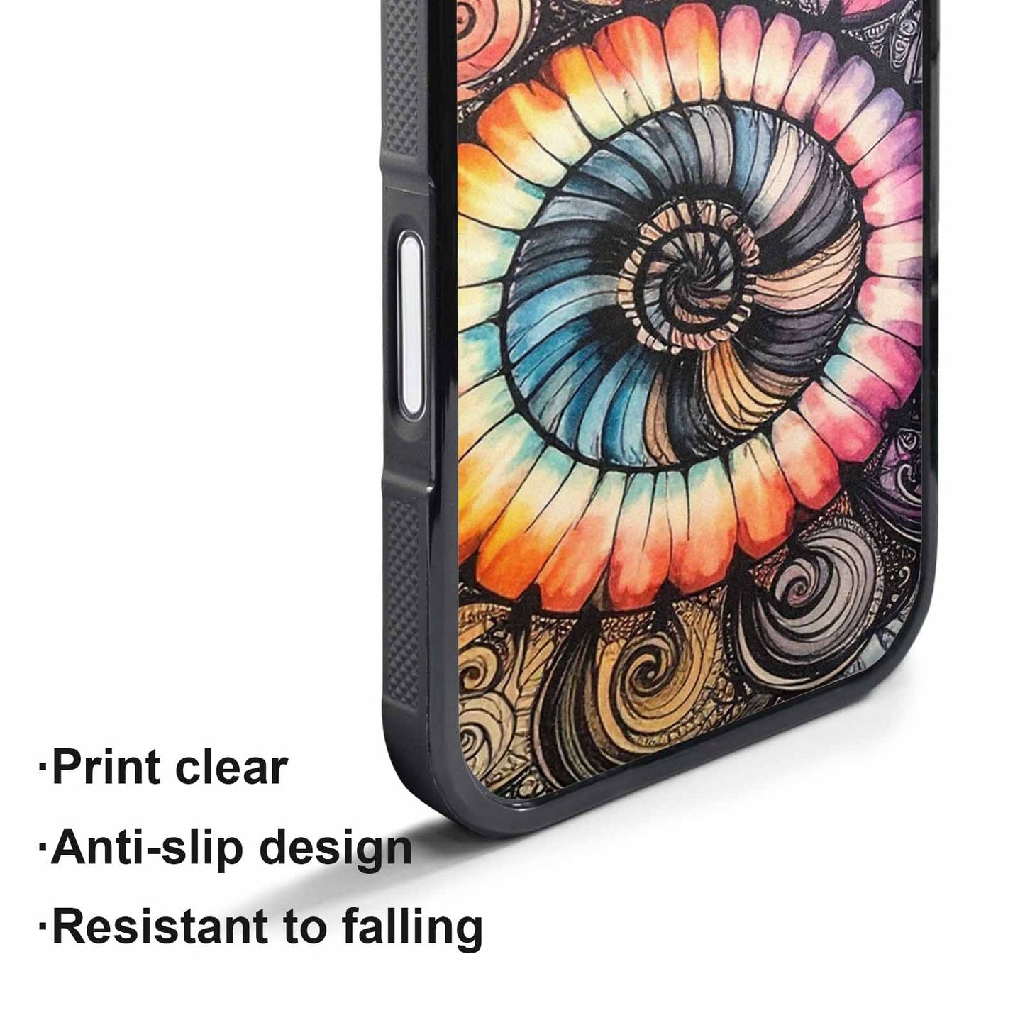 iPhone 17 Air Case — Tie Dye Swirls Black White Tie, Custom Made Phone Cover