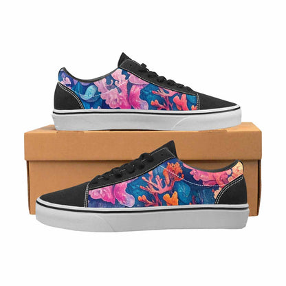 MEN'S Fish Scale Coral Canvas Lace-Up Surreal Sneakers