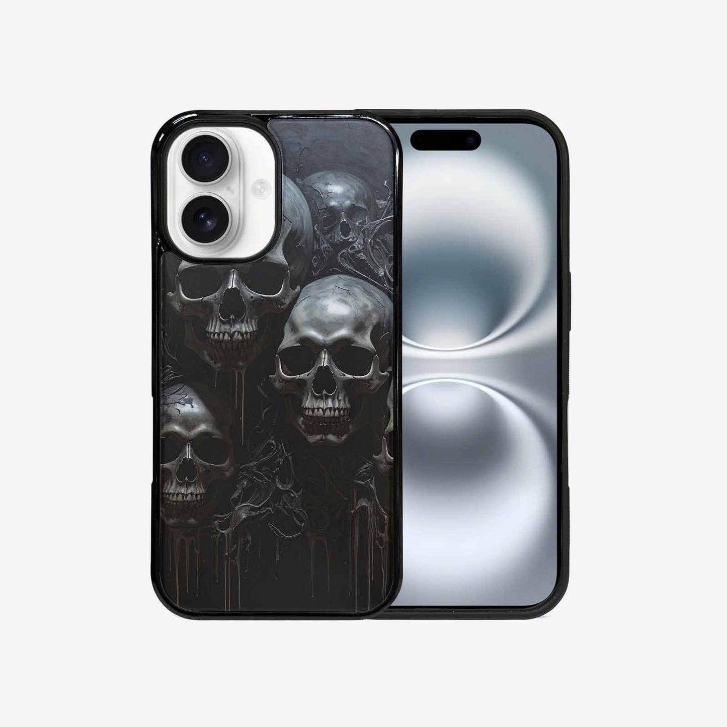 iPhone 16 Case — Grey Dark Black And Grey Tones, Custom Made Phone Cover