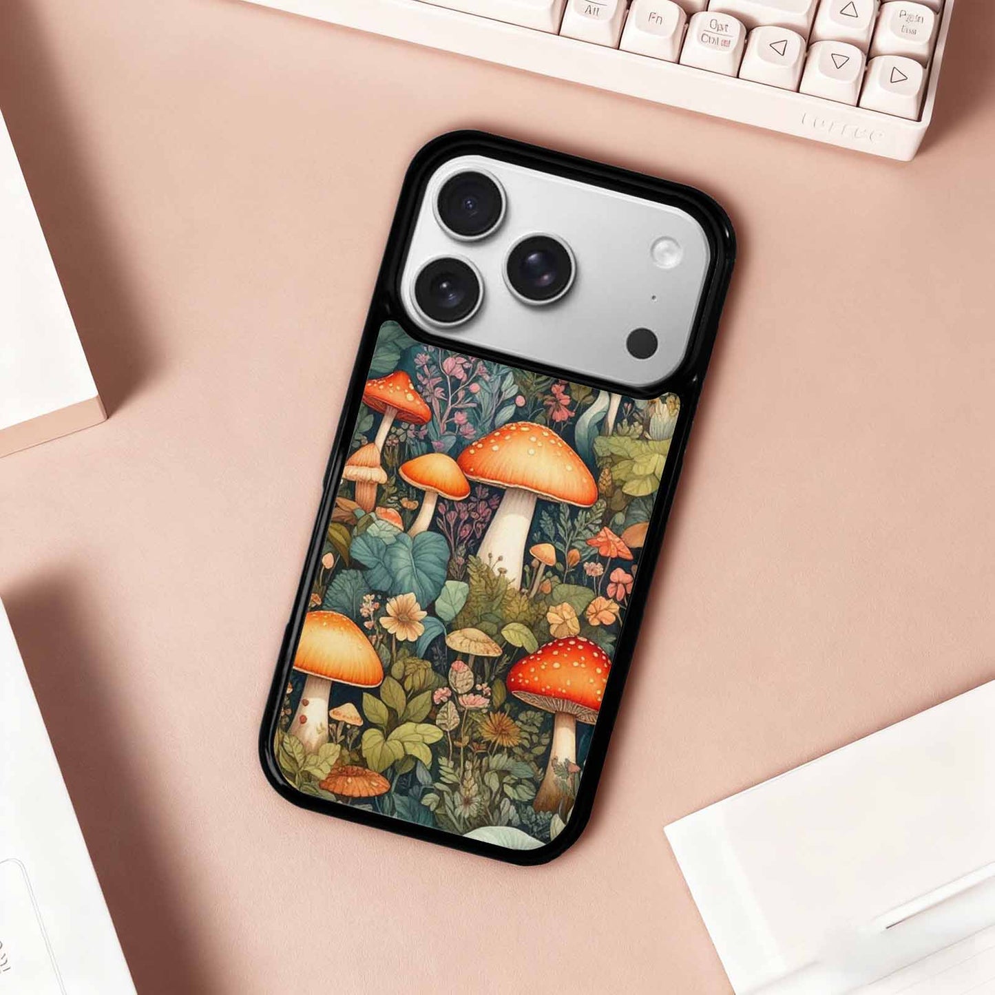 iPhone 17 Pro Case — Mushrooms Botanicalmushrooms P Nqy Floral, Custom Printed Phone Case