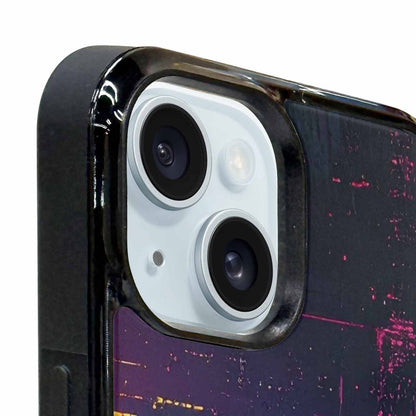 iPhone 15 Plus Case — Glitch Dark Art Seamless Pattern Vibrant, Custom Printed Phone Case