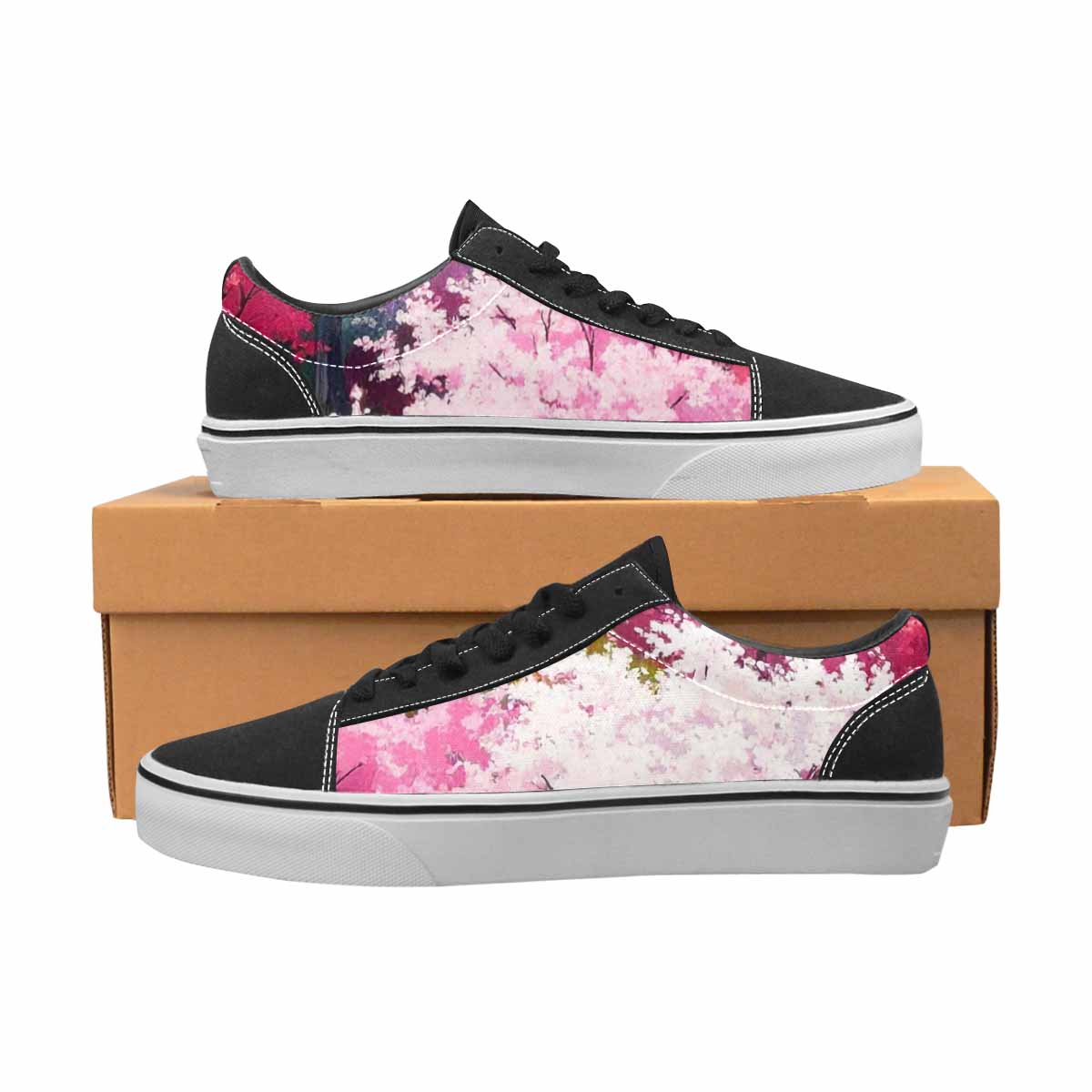 WOMEN'S Cherry Blossom Branch Lace-Up Canvas Aesthetic Shoes