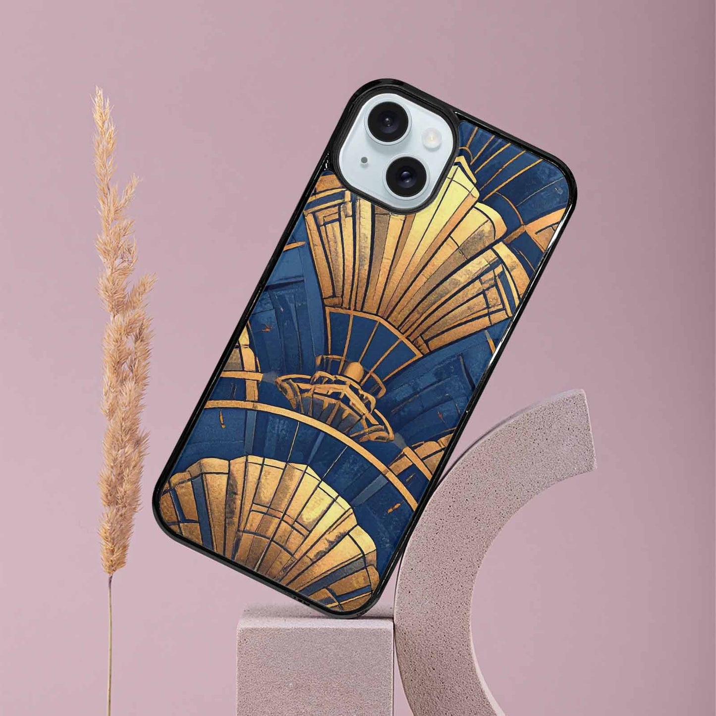 iPhone 15 Plus Case — Art Deco Illustration Pattern, Custom Art Phone Cover