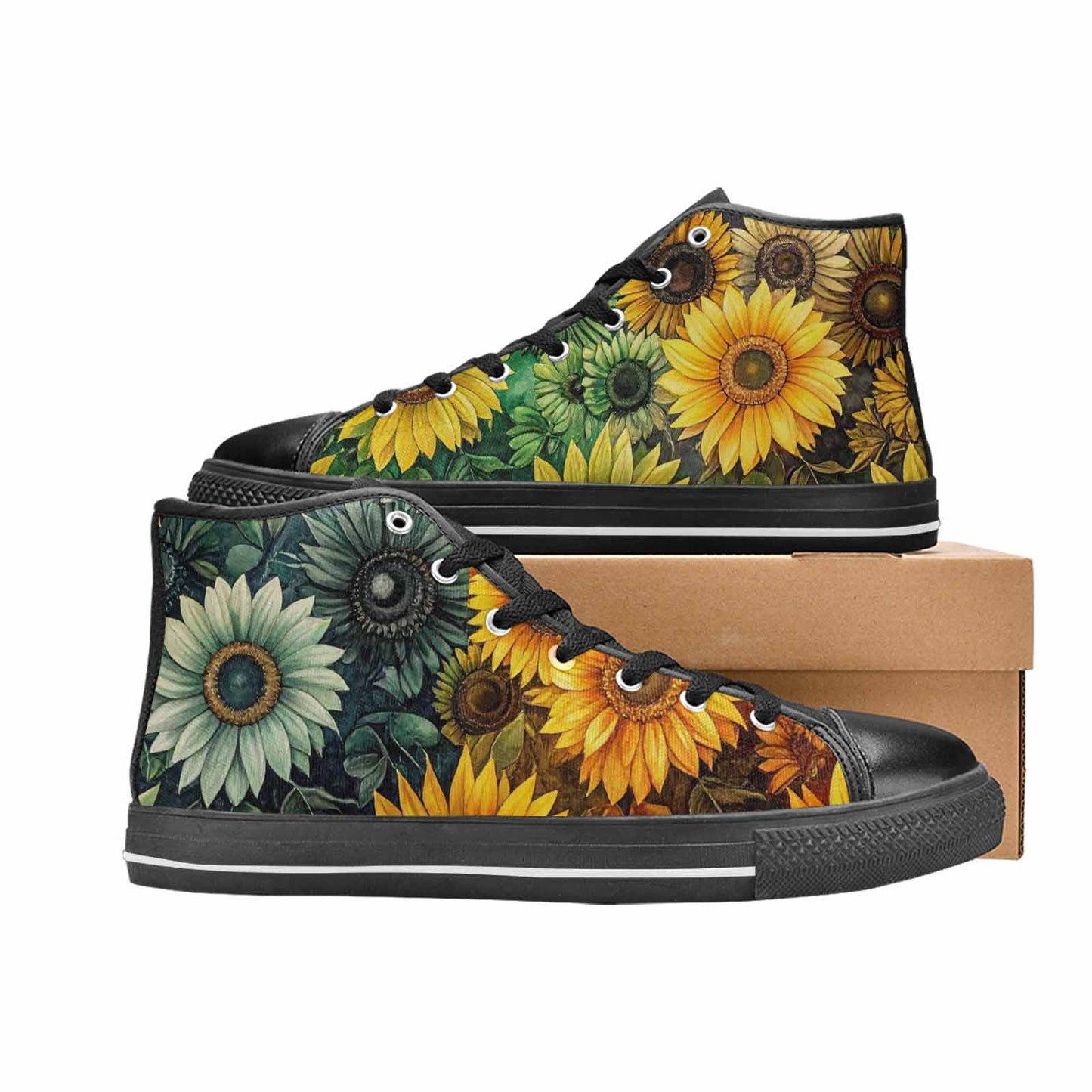 WOMEN'S Sunflower High Top Canvas Y2K Sneakers