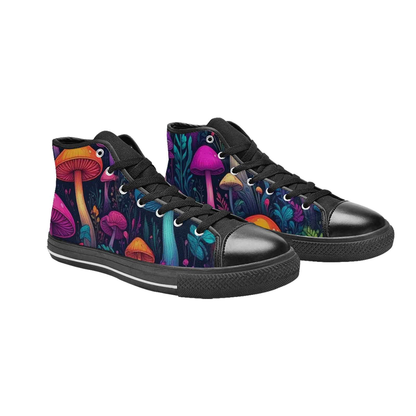 MEN'S Psychedelic Mushroom High Top Canvas Grunge Custom Shoes