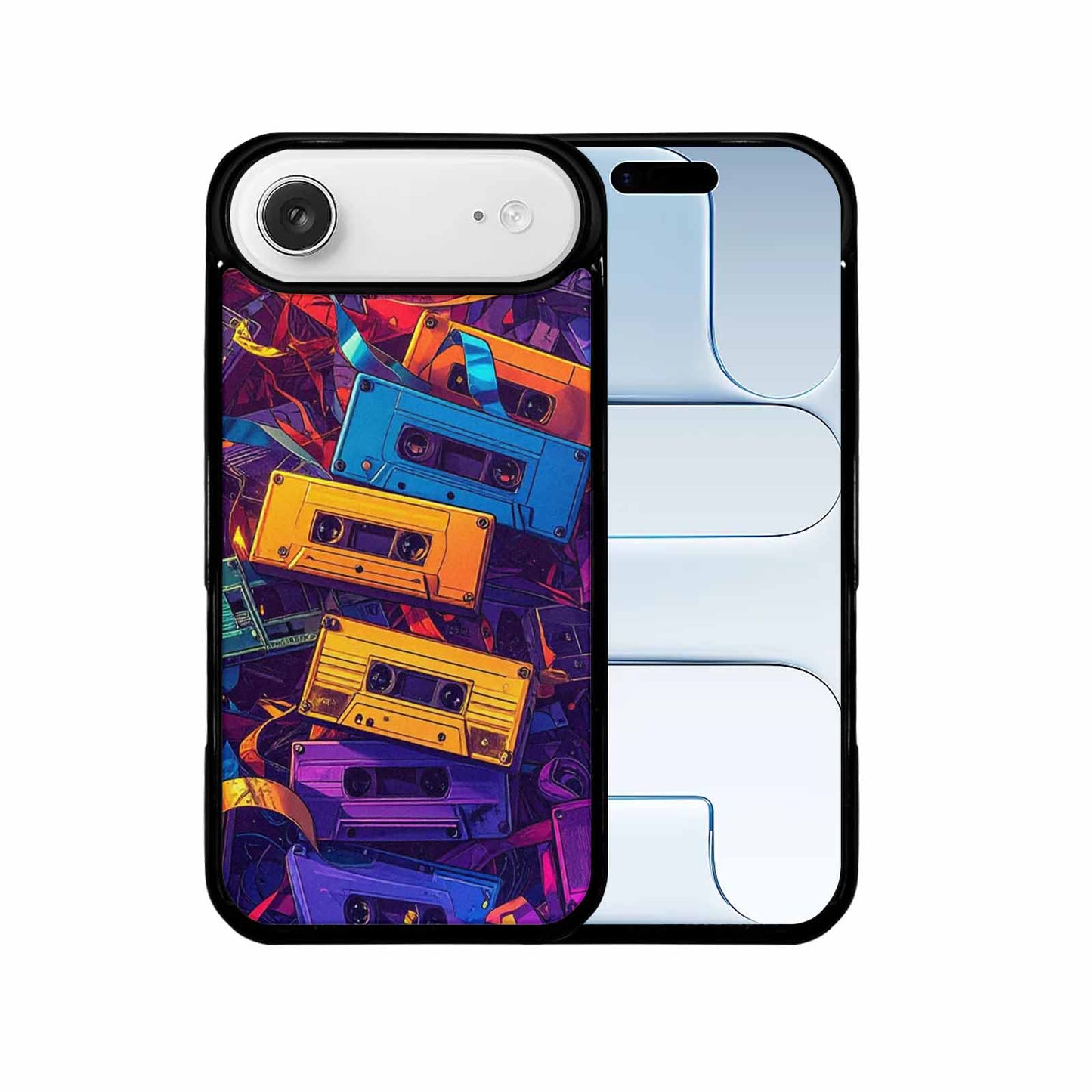 iPhone 17 Air Case — Retro Cassette Tape Pattern Hundreds Retro, Personalized Phone Case