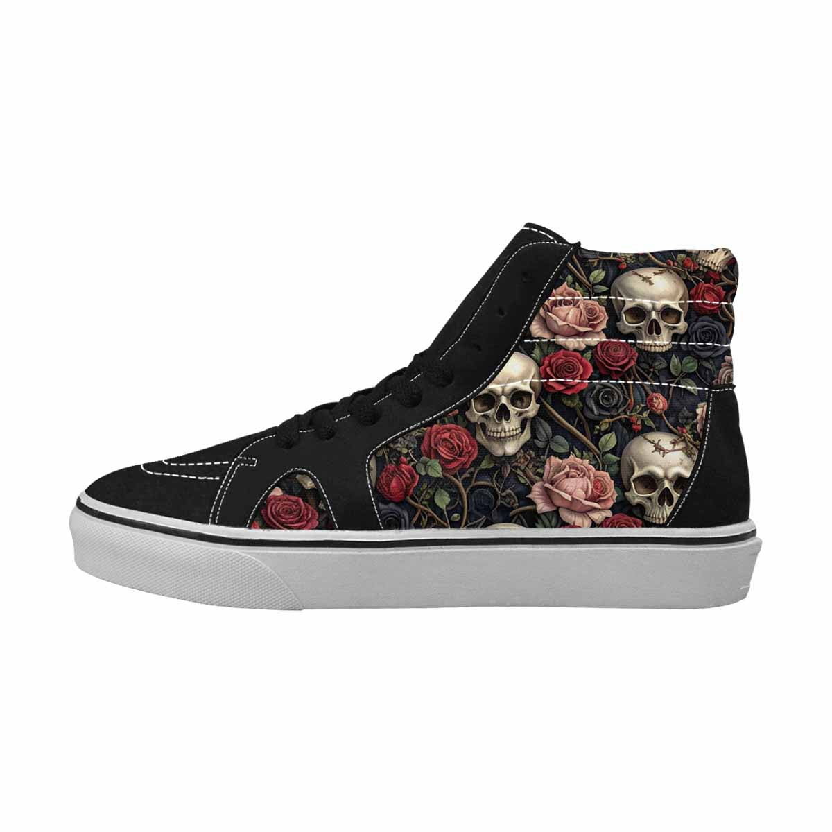WOMEN'S Skulls - Roses High Top Canvas Aesthetic Sneakers