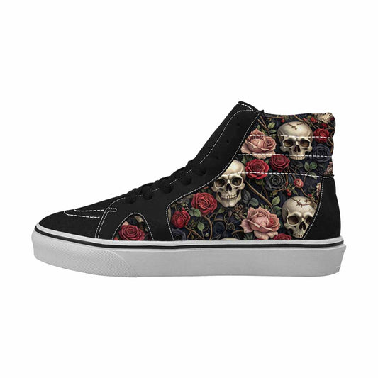 WOMEN'S Skulls - Roses High Top Canvas Aesthetic Sneakers