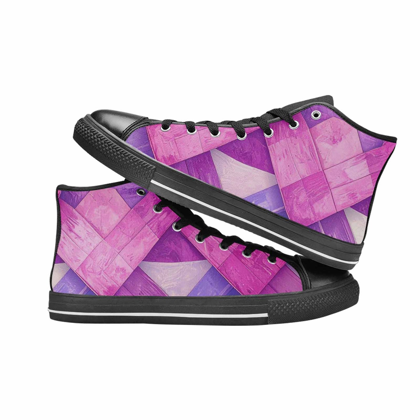 MEN'S Bisexual Flag Color High Top Canvas Dreamcore Shoes