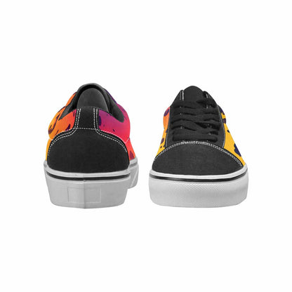 MEN'S Leopard Print Gradient Canvas Lace-Up Y2K Custom Sneakers