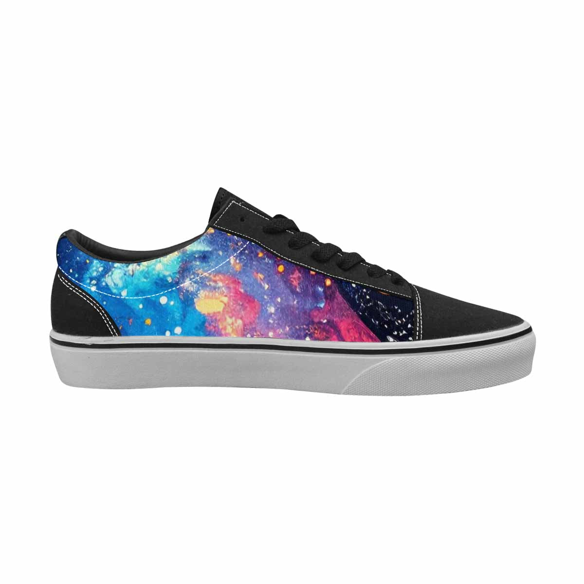 MEN'S Galaxy Snake Print Canvas Lace-Up Wallpaper Art Shoes