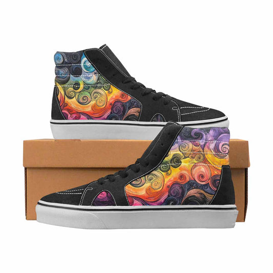 WOMEN'S Tie Dye High Top Canvas Personalized Dreamcore Custom Streetwear Shoes