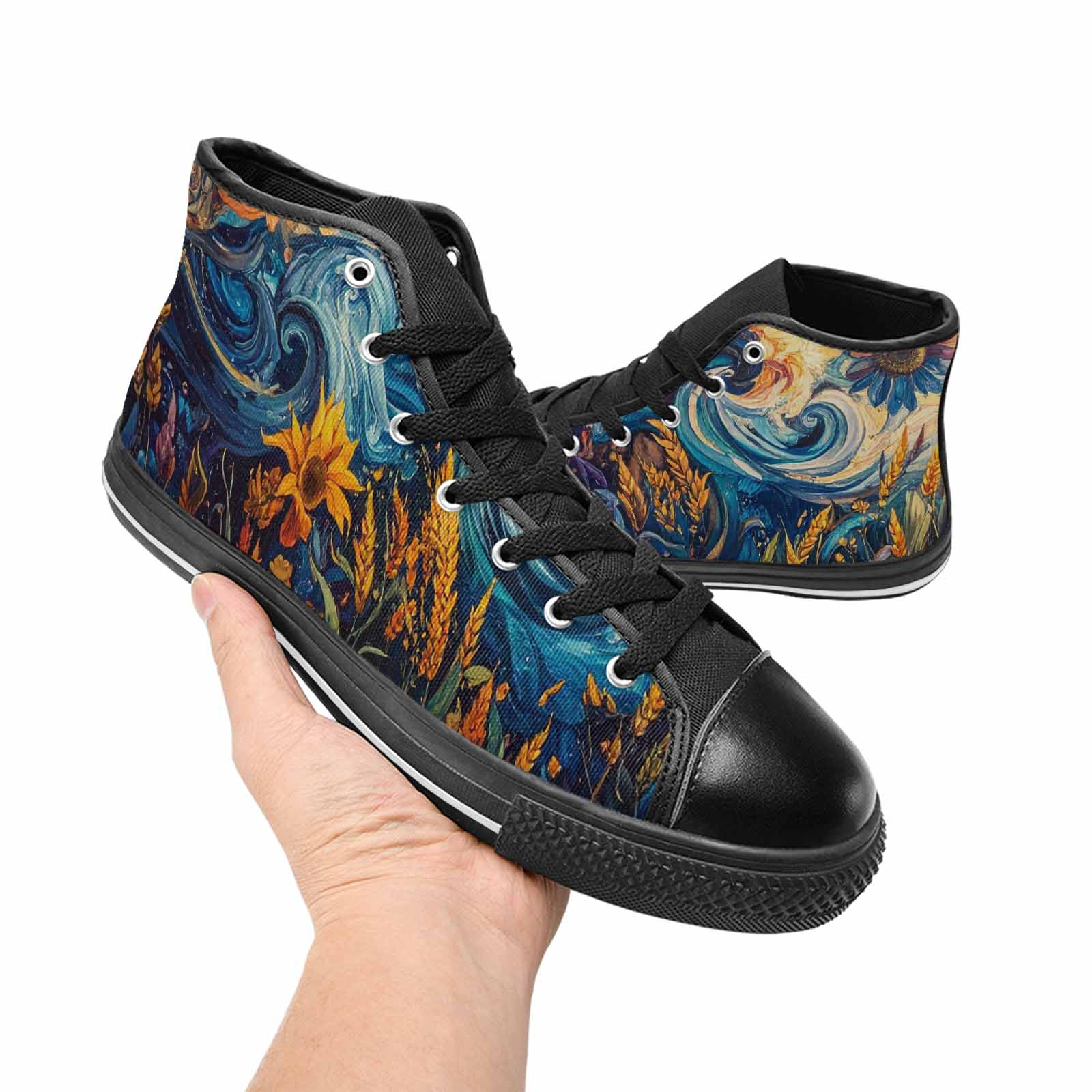 MEN'S Blend All Versions High Top Canvas Neon Fantasy Shoes