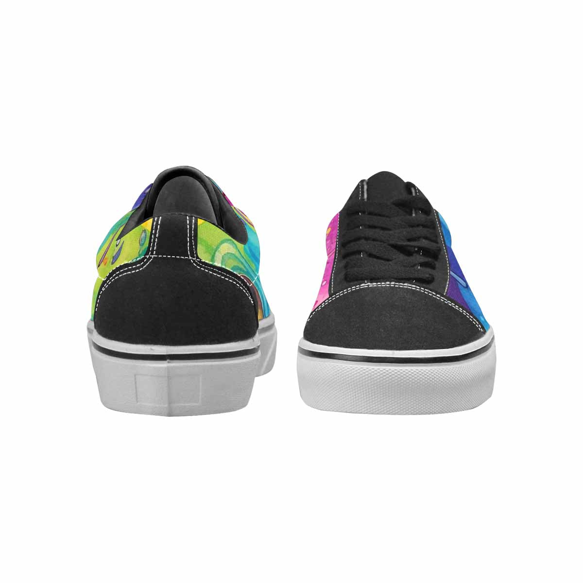 WOMEN'S Aliens  Tie Dye Lace-Up Canvas Surreal Custom Shoes