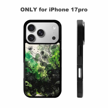 iPhone 17 Pro Case — Sea Creature Burst Black Green Original, Unique Phone Case Design