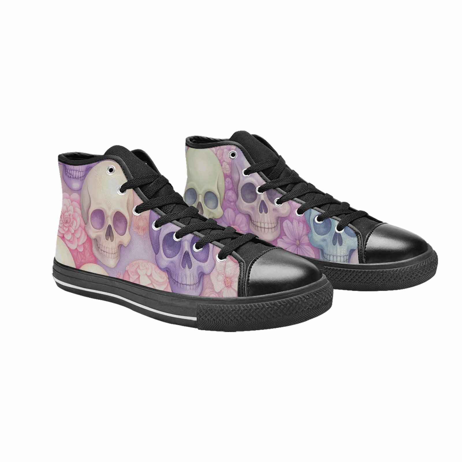 MEN'S Skulls - Pastel High Top Canvas Neon Fantasy Sneakers