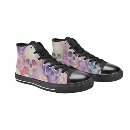MEN'S Skulls - Pastel High Top Canvas Neon Fantasy Sneakers