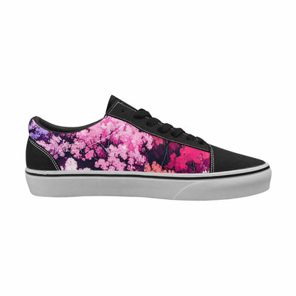 WOMEN'S Cherry Blossom Branch Cherry Lace-Up Canvas Cottagecore Custom Sneakers