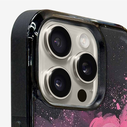 iPhone 15 Pro Max Case — Van Gogh Swirl Black Pink Ink, Original Design Phone Case