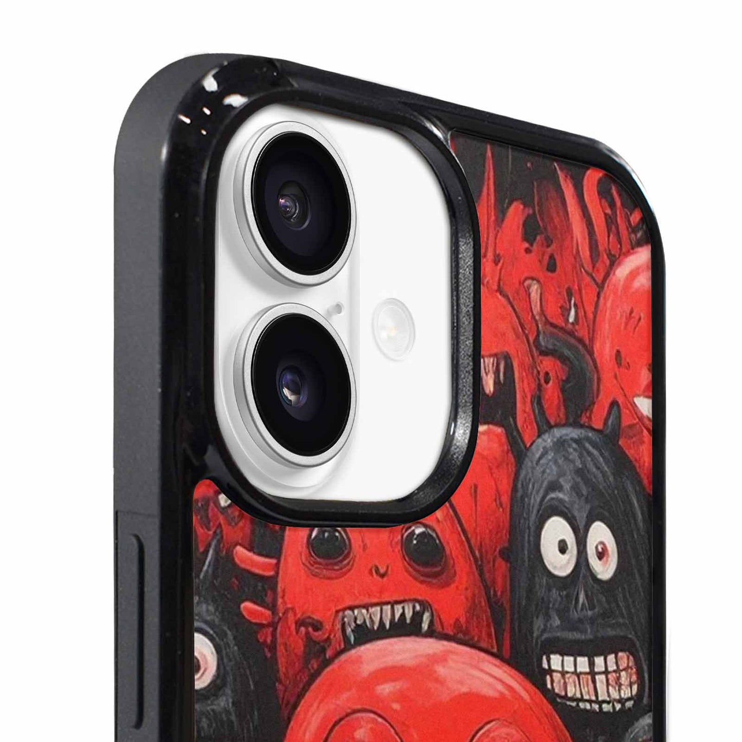 iPhone 17 Case — Black &amp; Red Ink Cartoon Cute, Custom Art Phone Cover