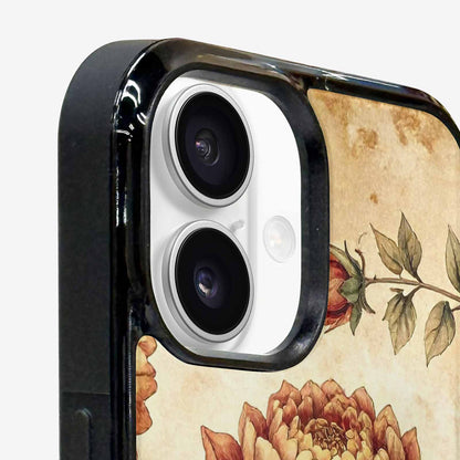 iPhone 16 Case — Vintage Botanical Art Pattern, Custom Print Case Cover