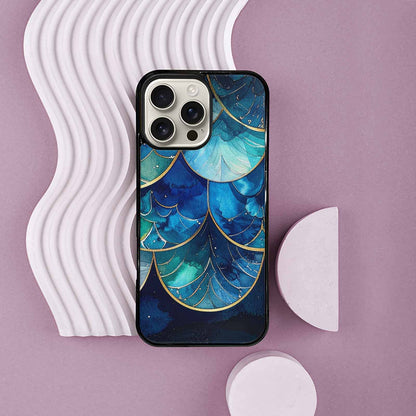 iPhone 16 Pro Max Case — Mermaid Scale Art Pattern, Custom Printed Phone Case