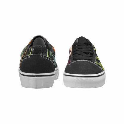 WOMEN'S Rainbow From Skull S Lace-Up Canvas Vivid Custom Sneakers