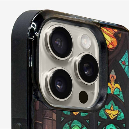 iPhone 16 Pro Max Case — Stained Glass Cathedral Custom, Custom Printed Phone Case