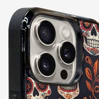 iPhone 15 Pro Max Case — Dia De Los Muertos Sugar Skull, Custom Printed Phone Case