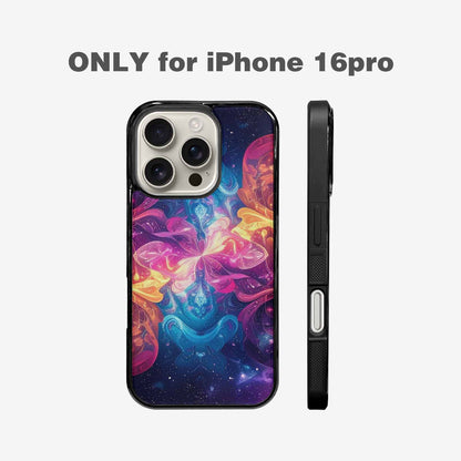 iPhone 16 Pro Case — Rose Galaxy Art Seamless Pattern Vibrant, Custom Designed Case Cover