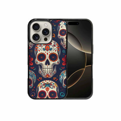 iPhone 16 Pro Case — Day Dead Sugar Skull Art 100s, Custom Phone Case