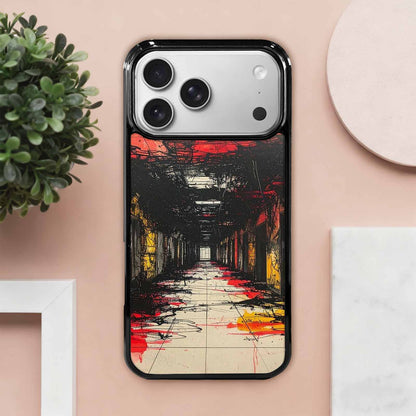 iPhone 17 Pro Max Case — Black &amp; Red Ink Galaxy Space, Custom Print Case Cover