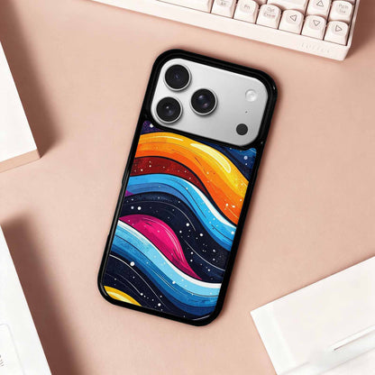 iPhone 17 Pro Case — Glossy Winter Wave Seamless Cartoon Cute, Custom Print Case Cover