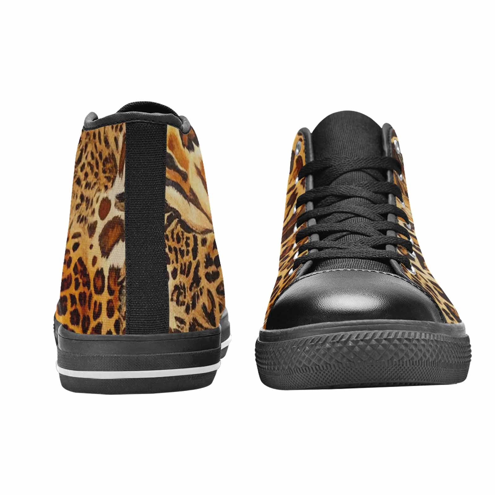 WOMEN'S Animal Print High Top Canvas Vivid Custom Sneakers