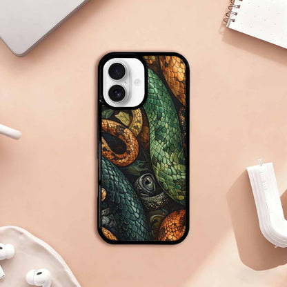 iPhone 17 Case — Small Snake Skin Reptile Original Art, Custom Designed Case Cover