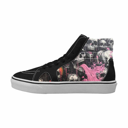 MEN'S Rainbow From Skull S High Top Canvas Grunge Shoes