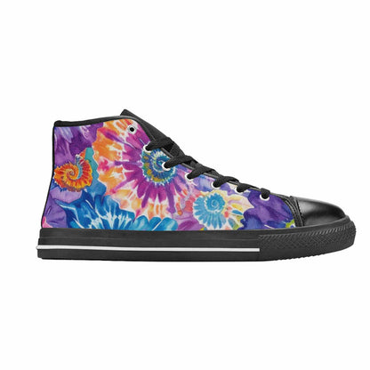 MEN'S Tie Dye Swirl High Top Canvas Y2K Shoes