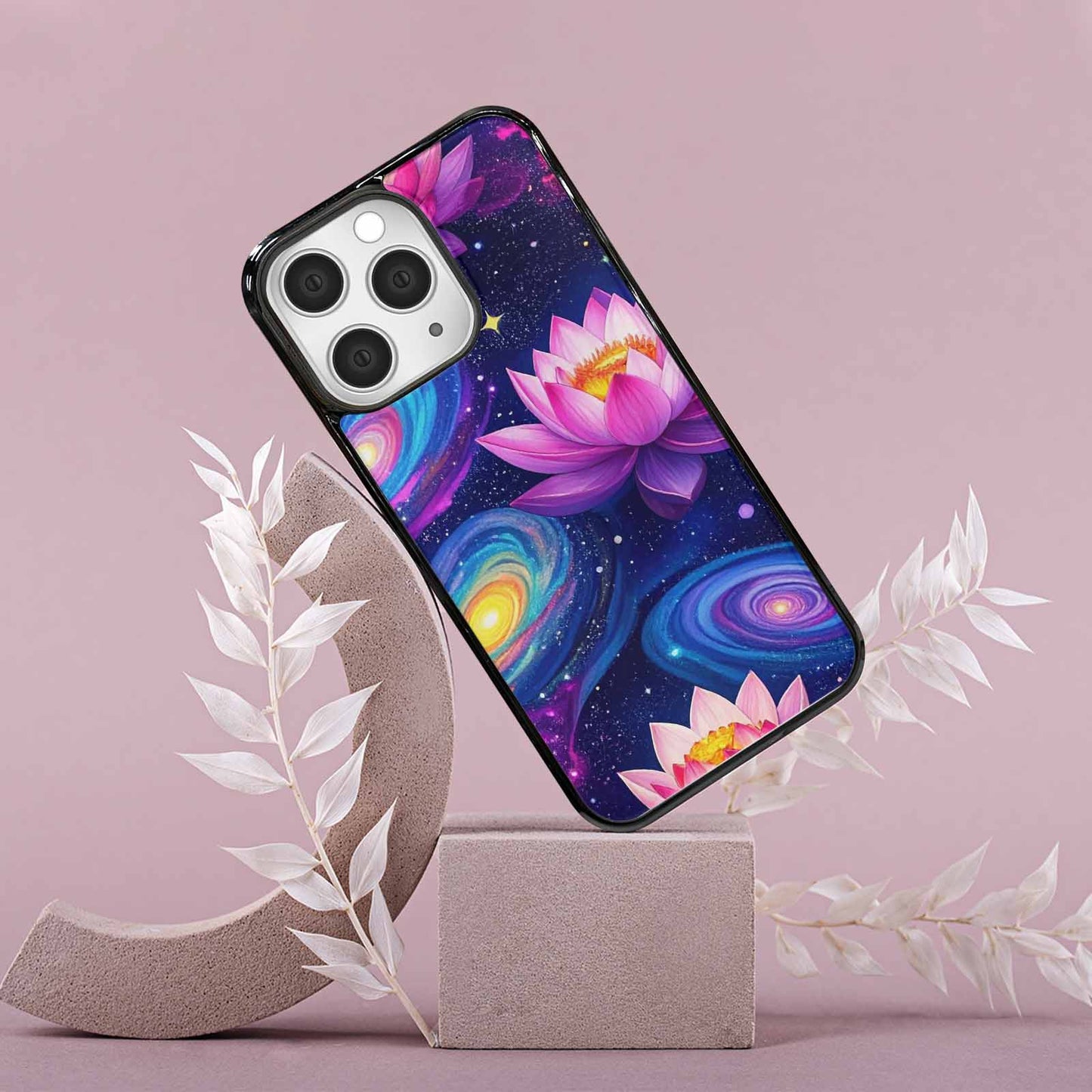 iPhone 15 Pro Max Case — Lotus Galaxy, Custom Print Case Cover