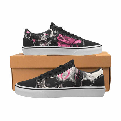 WOMEN'S Skull Roses Lace-Up Canvas Aesthetic Custom Shoes